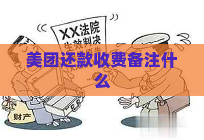 美团还款收费备注什么