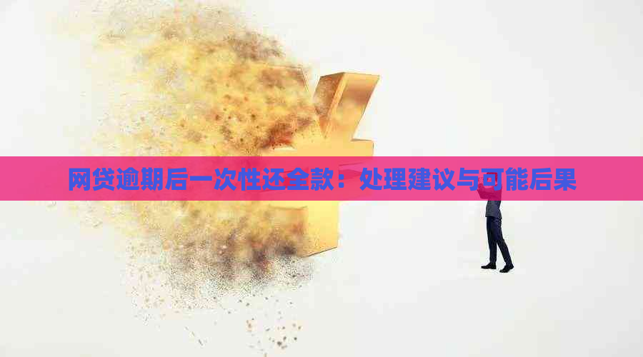 网贷逾期后一次性还全款：处理建议与可能后果