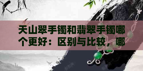 天山翠手镯和翡翠手镯哪个更好：区别与比较，哪个更美观？