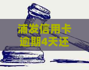 浦发信用卡逾期4天还款的后果与解决办法