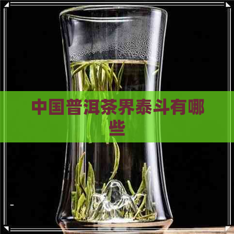 中国普洱茶界泰斗有哪些