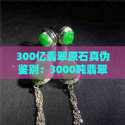 300亿翡翠原石真伪鉴别：3000吨翡翠原石，3000万翡翠价值分析