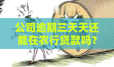 公司逾期三天天还能在农行贷款吗？怎么办？