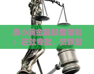 度小满金融额度限制：还款专款，贷款暂不可用