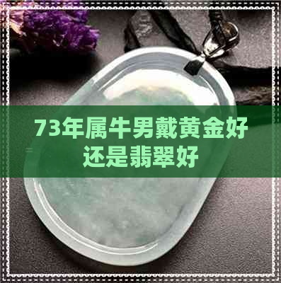 73年属牛男戴黄金好还是翡翠好