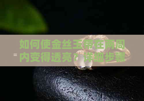 如何使金丝玉带在两周内变得透亮？详细步骤和有效技巧大揭秘！