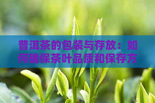 普洱茶的包装与存放：如何确保茶叶品质和保存方法？