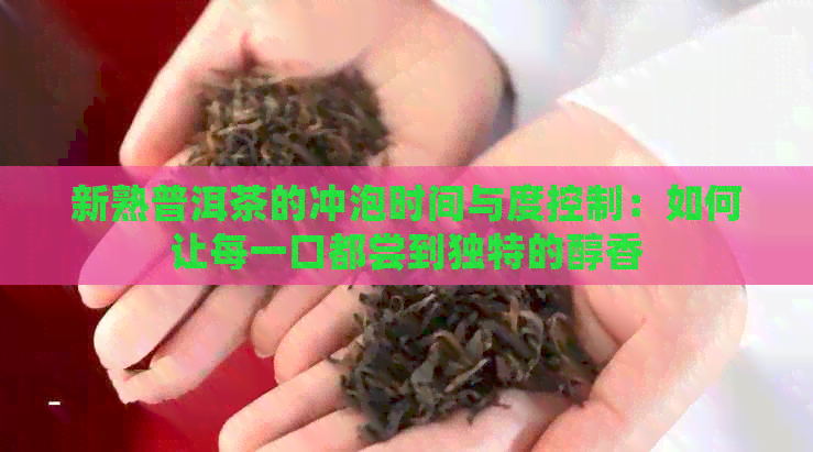 新熟普洱茶的冲泡时间与度控制：如何让每一口都尝到独特的醇香