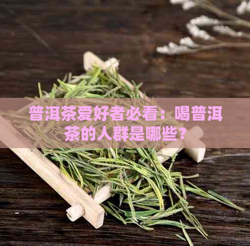 普洱茶爱好者必看：喝普洱茶的人群是哪些？