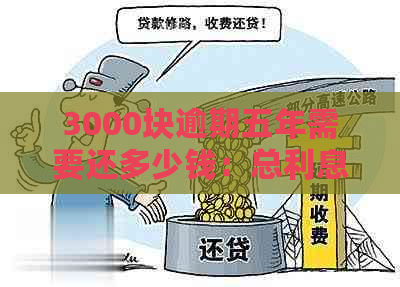 3000块逾期五年需要还多少钱：总利息与费用计算