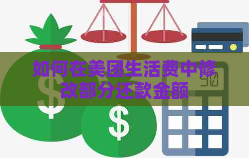 如何在美团生活费中修改部分还款金额