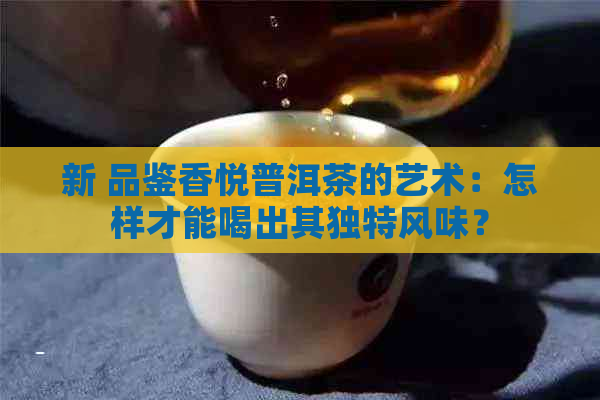 新 品鉴香悦普洱茶的艺术：怎样才能喝出其独特风味？