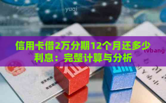 信用卡借2万分期12个月还多少利息：完整计算与分析