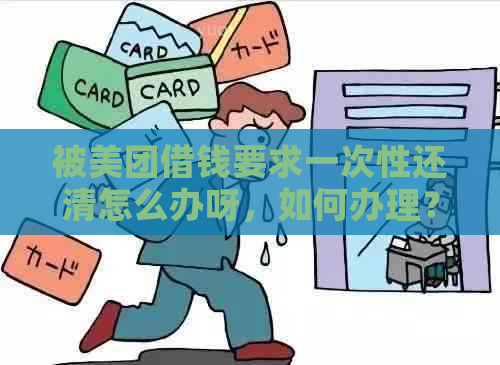 被美团借钱要求一次性还清怎么办呀，如何办理？请提供相关建议。