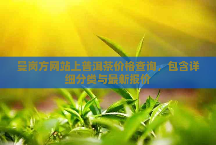 曼岗方网站上普洱茶价格查询，包含详细分类与最新报价