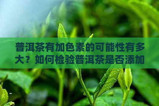 普洱茶有加色素的可能性有多大？如何检验普洱茶是否添加了色素？