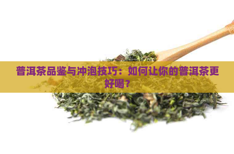 普洱茶品鉴与冲泡技巧：如何让你的普洱茶更好喝？