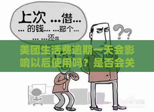 美团生活费逾期一天会影响以后使用吗？是否会关联其他贷款？