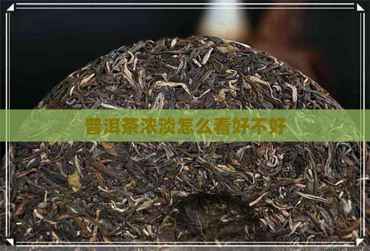 普洱茶浓淡怎么看好不好