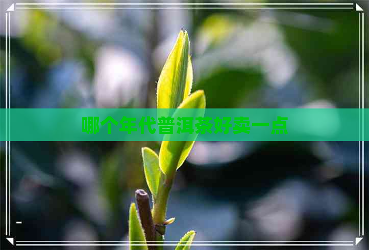 哪个年代普洱茶好卖一点