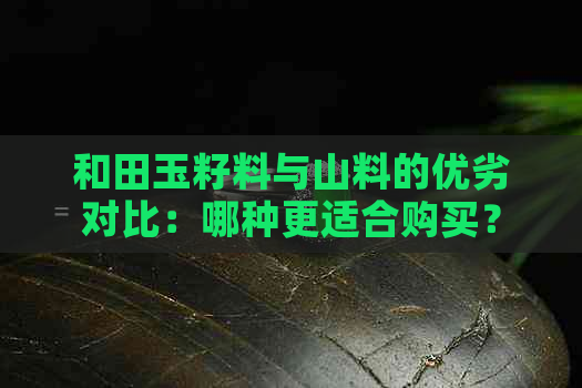 和田玉籽料与山料的优劣对比：哪种更适合购买？