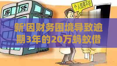 新'因财务困境导致逾期3年的20万蚂蚁借呗债务处理策略'