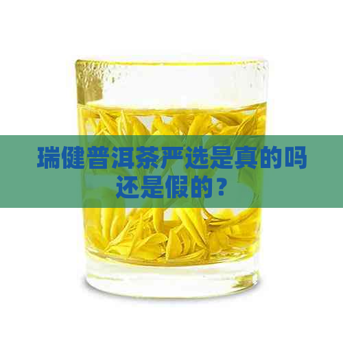 瑞健普洱茶严选是真的吗还是假的？