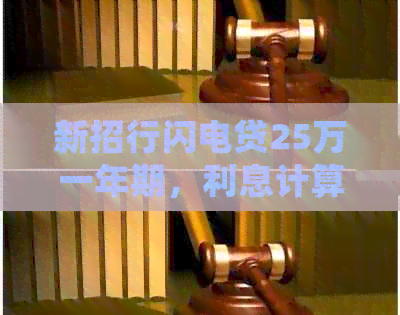 新招行闪电贷25万一年期，利息计算方式及每月还款明细分析