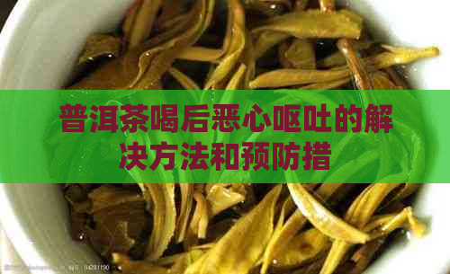 普洱茶喝后恶心呕吐的解决方法和预防措