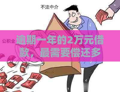 逾期一年的2万元借款，最需要偿还多少利息和本金？