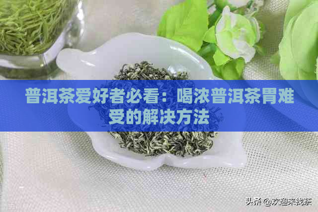 普洱茶爱好者必看：喝浓普洱茶胃难受的解决方法