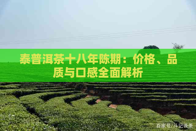 泰普洱茶十八年陈期：价格、品质与口感全面解析