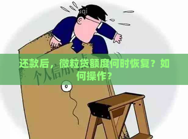 还款后，微粒贷额度何时恢复？如何操作？