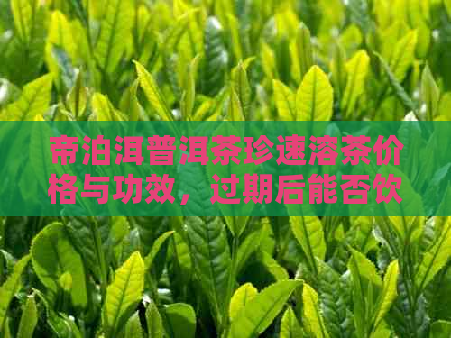 帝泊洱普洱茶珍速溶茶价格与功效，过期后能否饮用，如何饮用及保质期