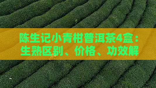 陈生记小青柑普洱茶4盒： 生熟区别、价格、功效解析与陈年意义