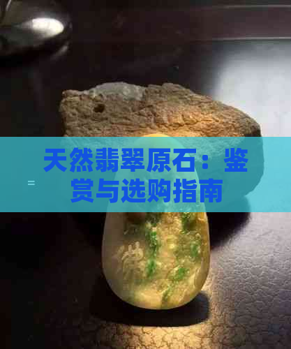 天然翡翠原石：鉴赏与选购指南