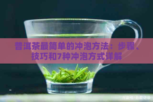 普洱茶最简单的冲泡方法：步骤、技巧和7种冲泡方式详解