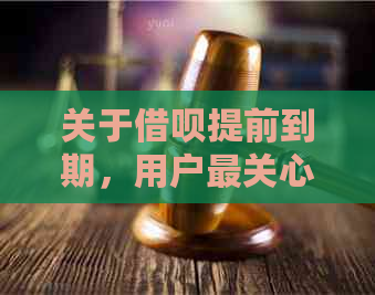 关于借呗提前到期，用户最关心的问题是什么？如何避免逾期还款和罚息？