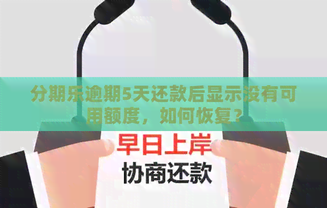 逾期5天还款后显示没有可用额度，如何恢复？