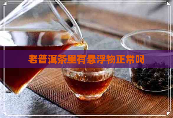 老普洱茶里有悬浮物正常吗