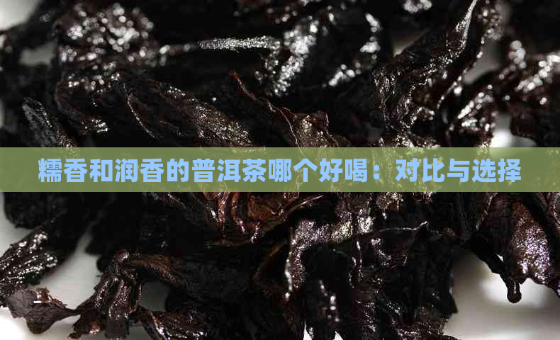 糯香和润香的普洱茶哪个好喝：对比与选择