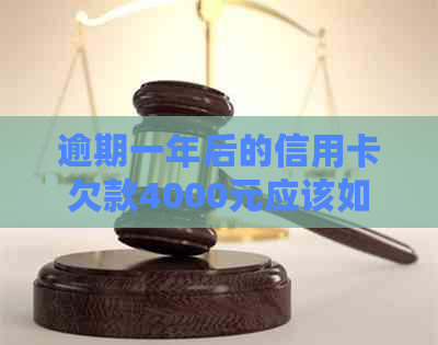 逾期一年后的信用卡欠款4000元应该如何偿还，不涉及的关键词不加入