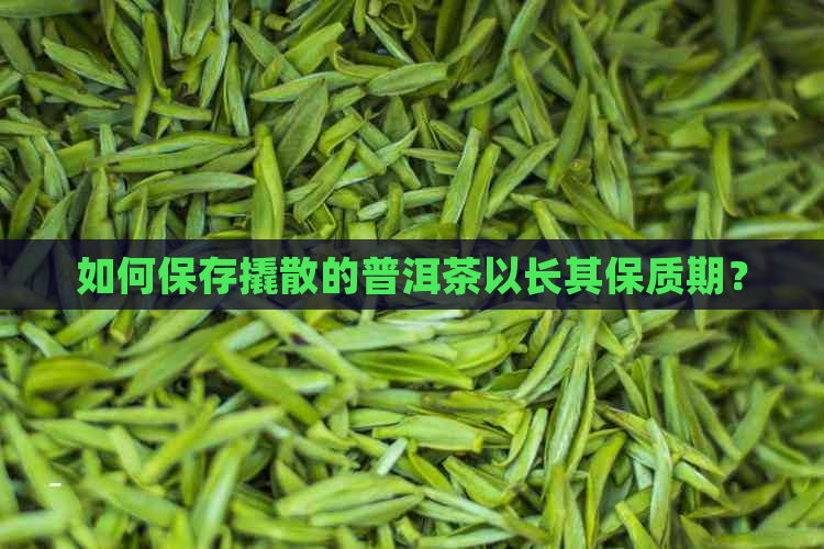 如何保存撬散的普洱茶以长其保质期？