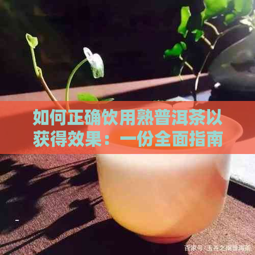 如何正确饮用熟普洱茶以获得效果：一份全面指南