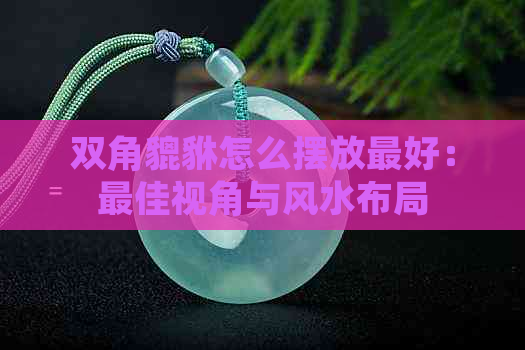 双角貔貅怎么摆放更好：更佳视角与风水布局