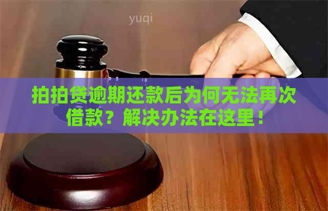 逾期还款后为何无法再次借款？解决办法在这里！