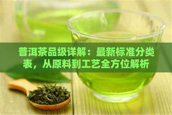 普洱茶品级详解：最新标准分类表，从原料到工艺全方位解析