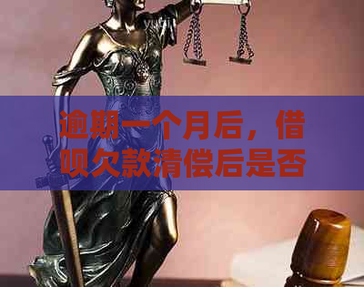 逾期一个月后，借呗欠款清偿后是否可以再次借款？