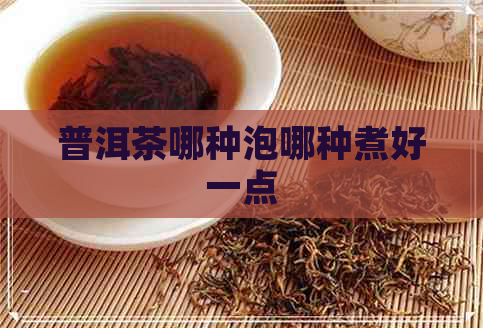 普洱茶哪种泡哪种煮好一点