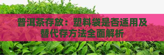 普洱茶存放：塑料袋是否适用及替代存方法全面解析